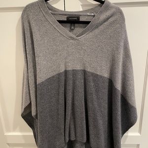 Halogen Gray Cashmere Poncho